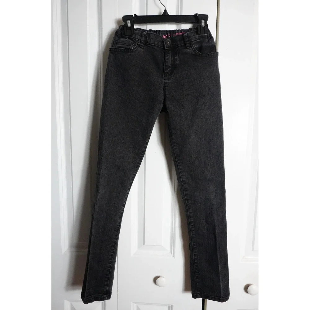 The Childrens Place Super Skinny Jeans Size 12 Faded Black Stretch Denim